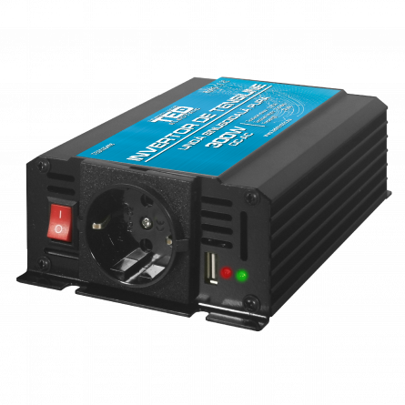 Invertor Auto 12V 220V, Putere Convertor 300W cu Unda Sinusoidala Pura, TED Electric TED000408